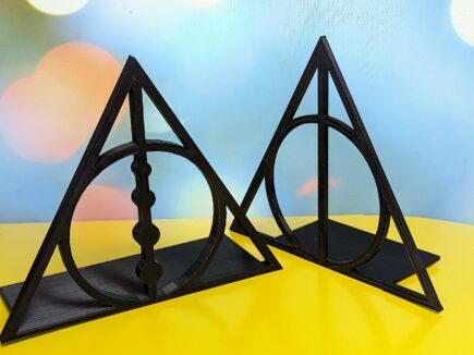 Deathly Hallows bookends. Harry Potter inspired