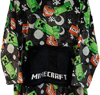 Minecraft Creeper TNT Kids Snuggle Oversized Hoodie