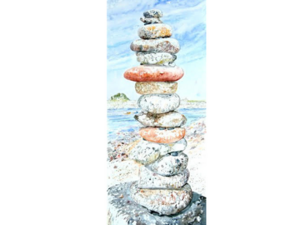 Tower of Pebbles Print - Stephen Morris